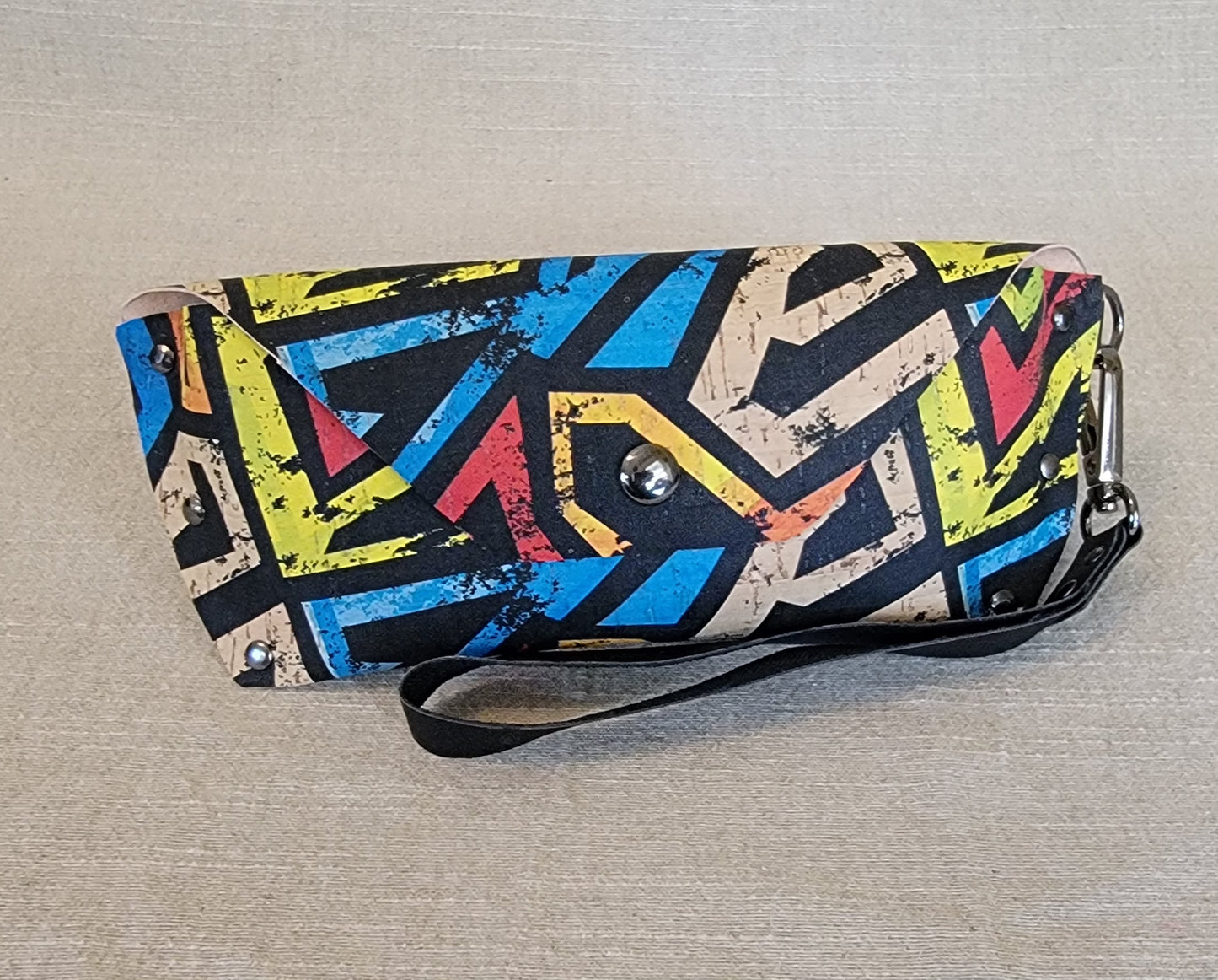 Cork Eyeglass Case - Geometric Grunge