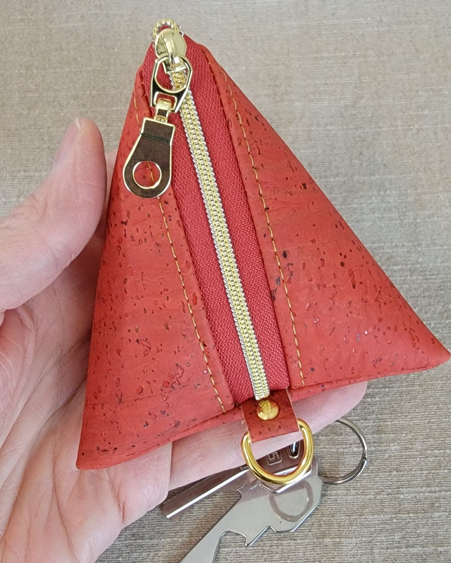 Pyramid Cork Key Keeper - Red