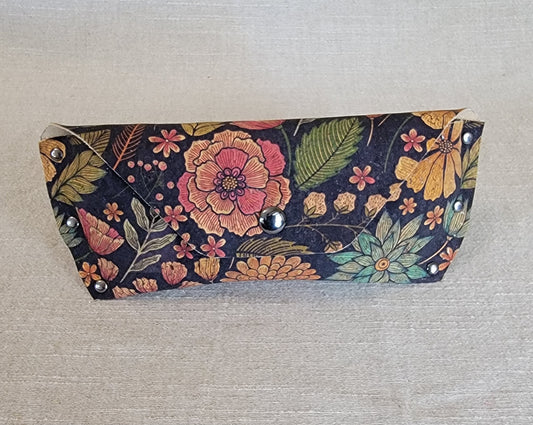 Cork Eyeglass Case - Fall Floral