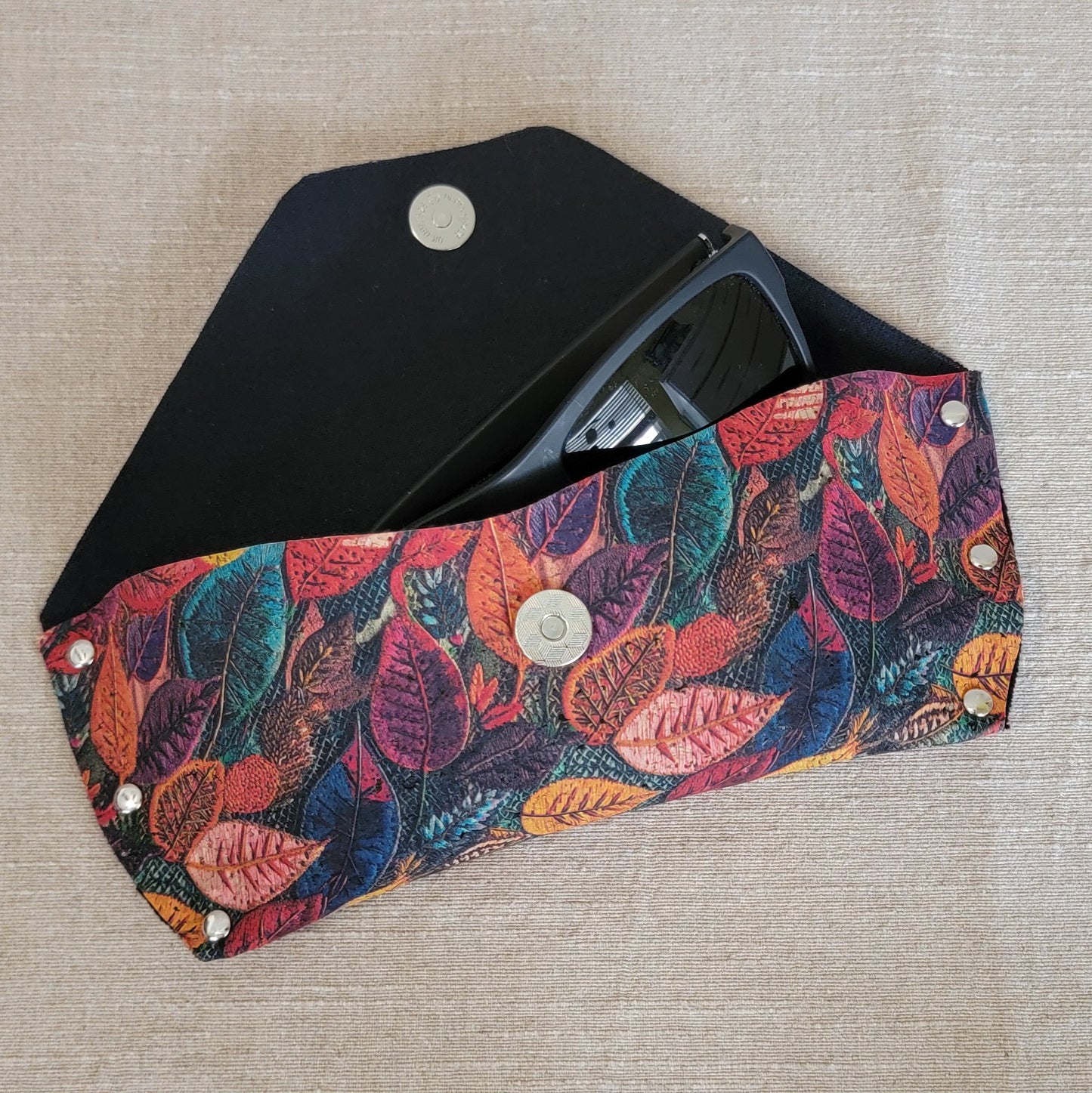 Cork Eyeglass Case - Fall Leaves