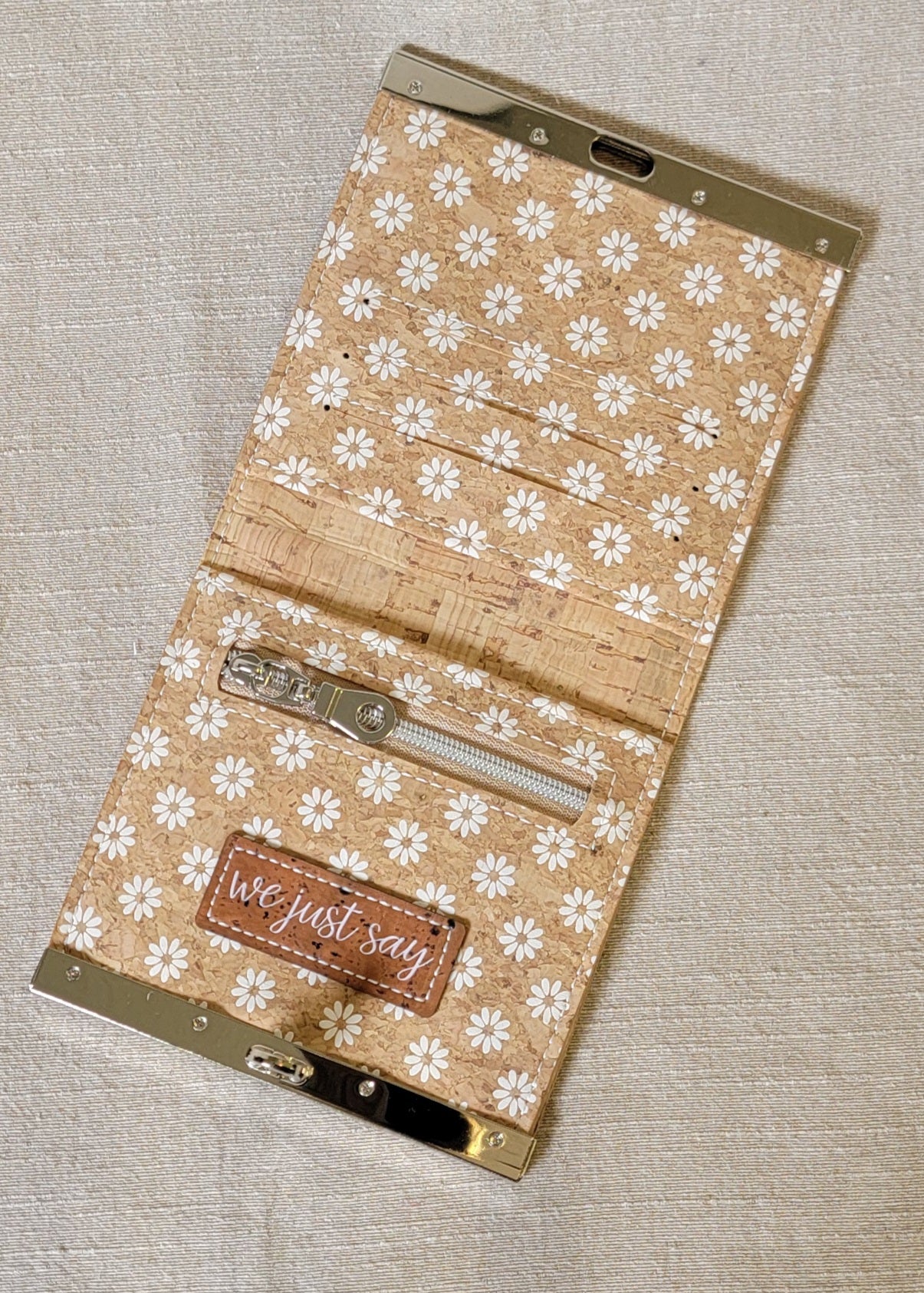 Cork Wallet - Daisies
