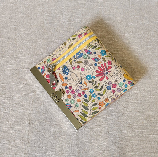 Cork Wallet - Bright Wildflowers