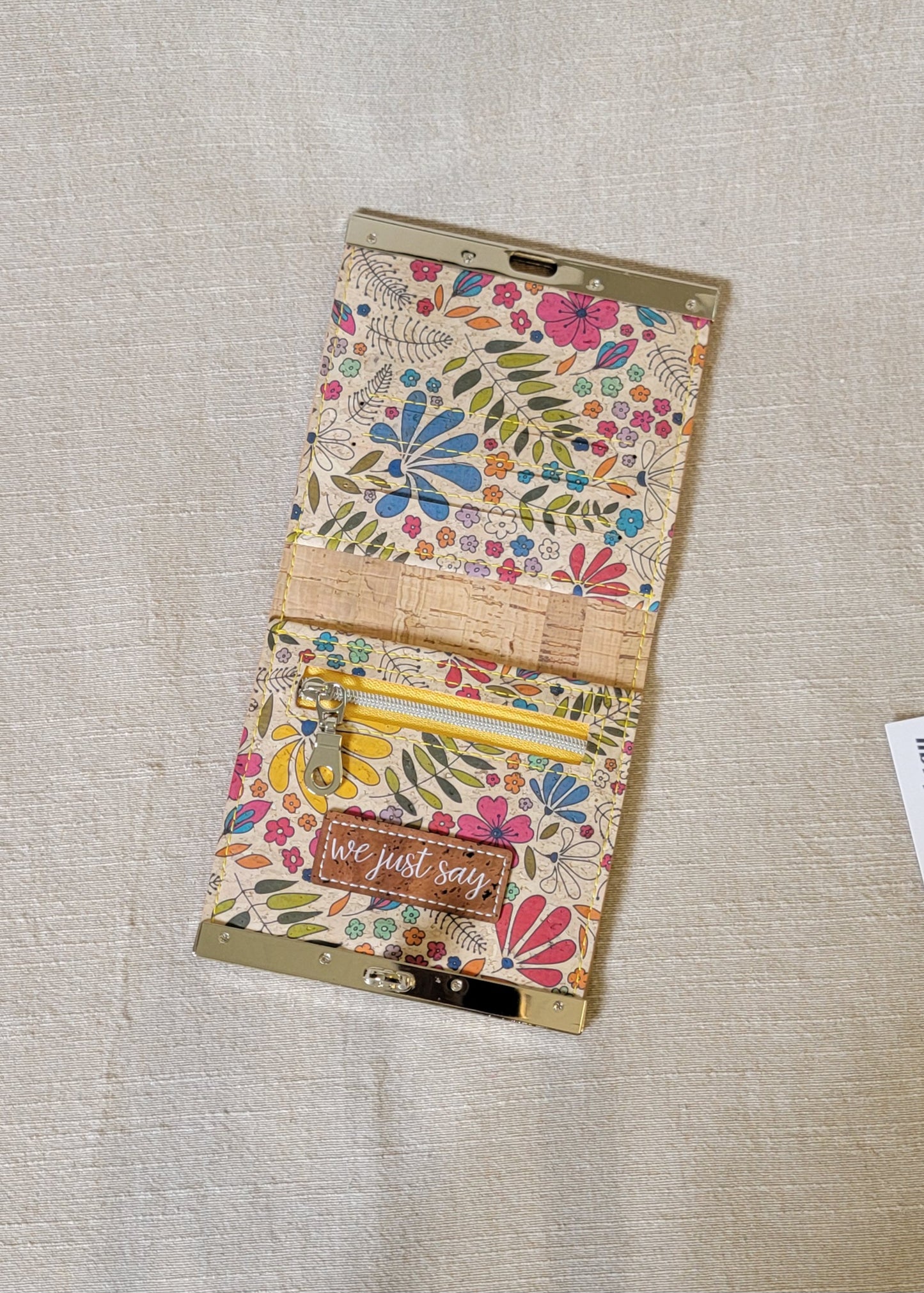 Cork Wallet - Bright Wildflowers