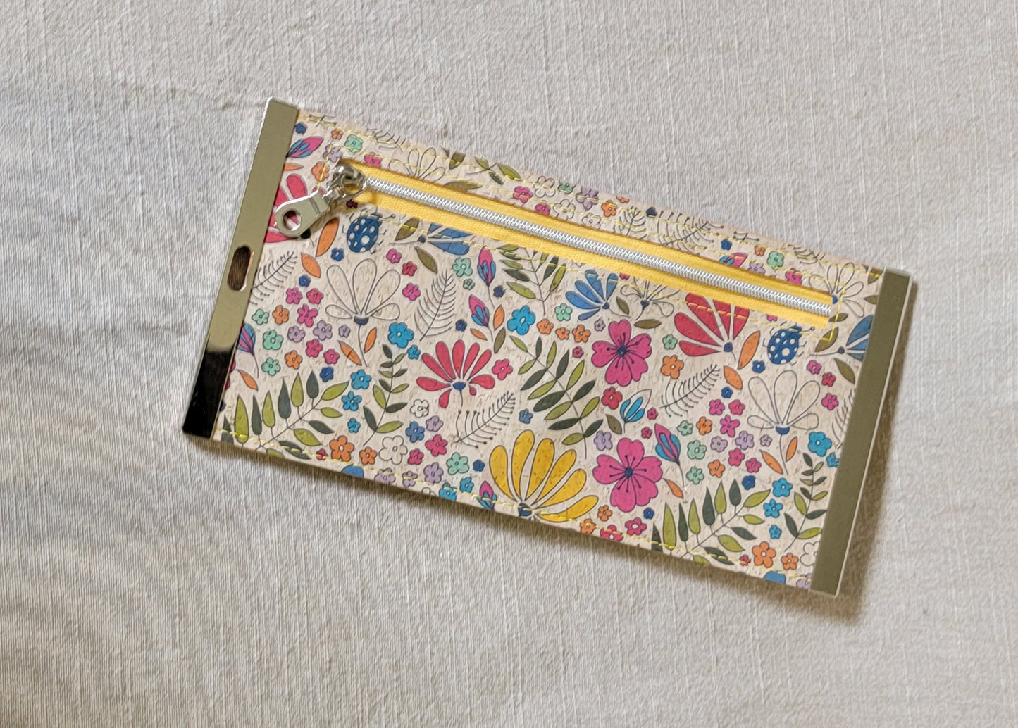 Cork Wallet - Bright Wildflowers