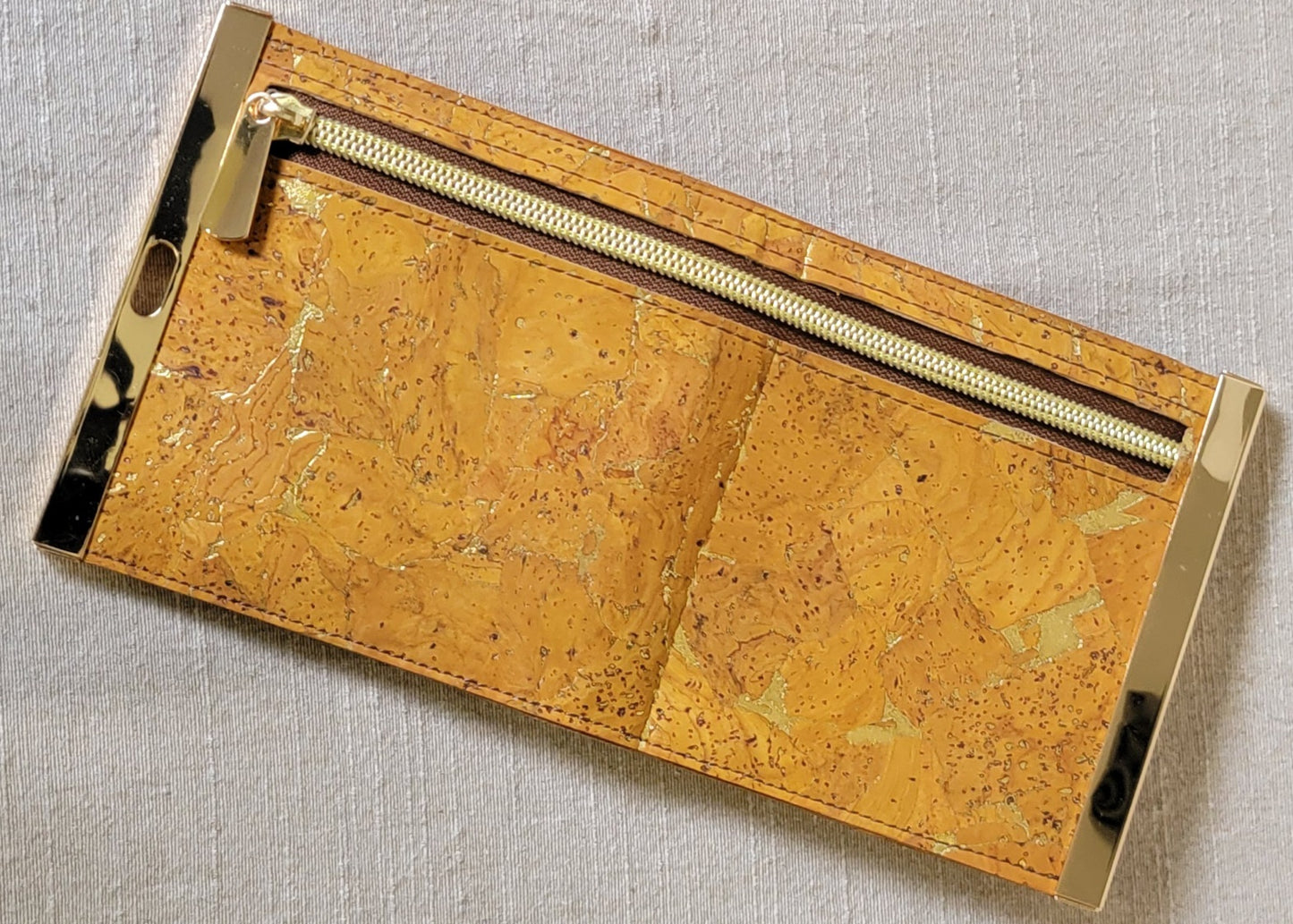 Cork Wallet - Yellow/Gold