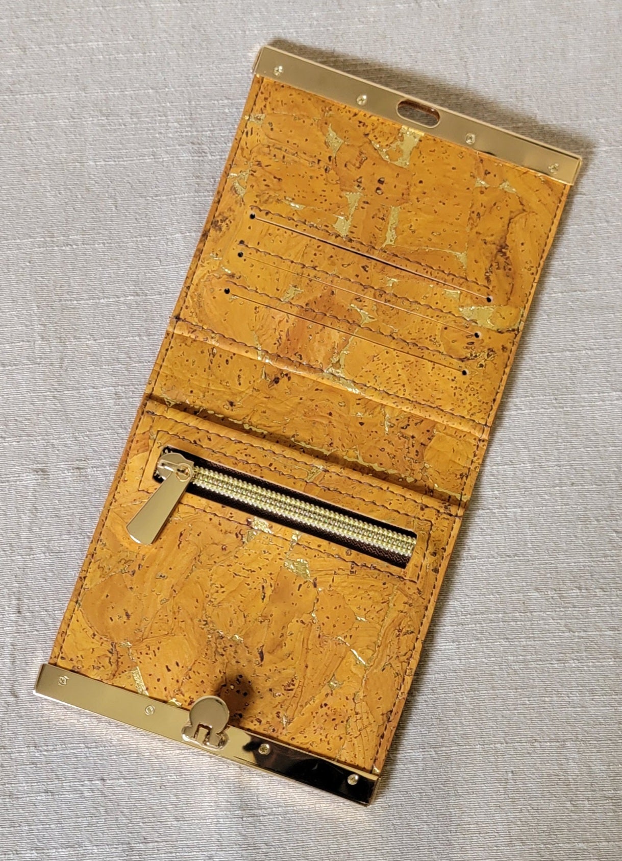 Cork Wallet - Yellow/Gold