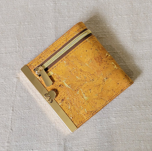 Cork Wallet - Yellow/Gold