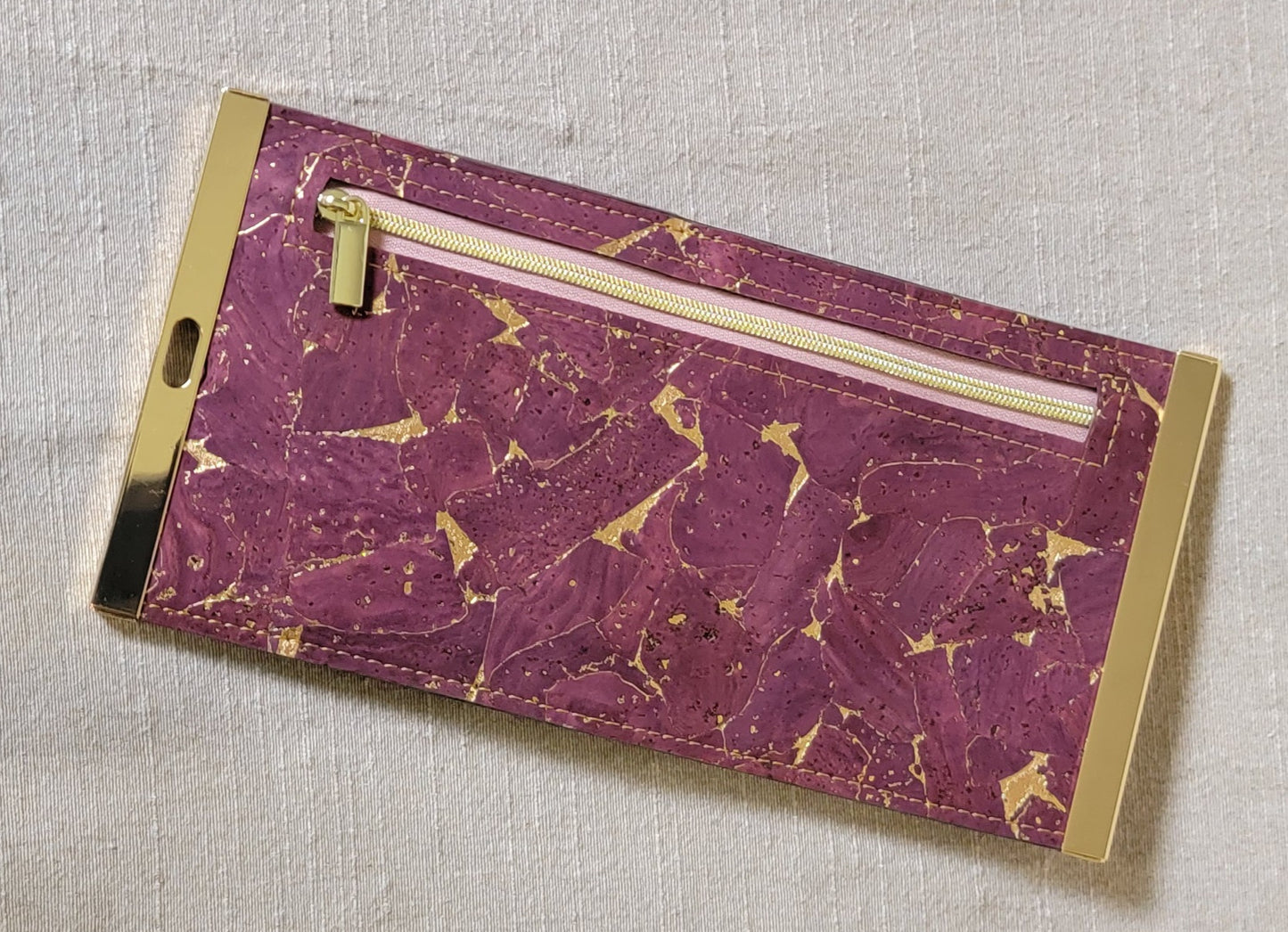 Cork Wallet - Wine/Gold