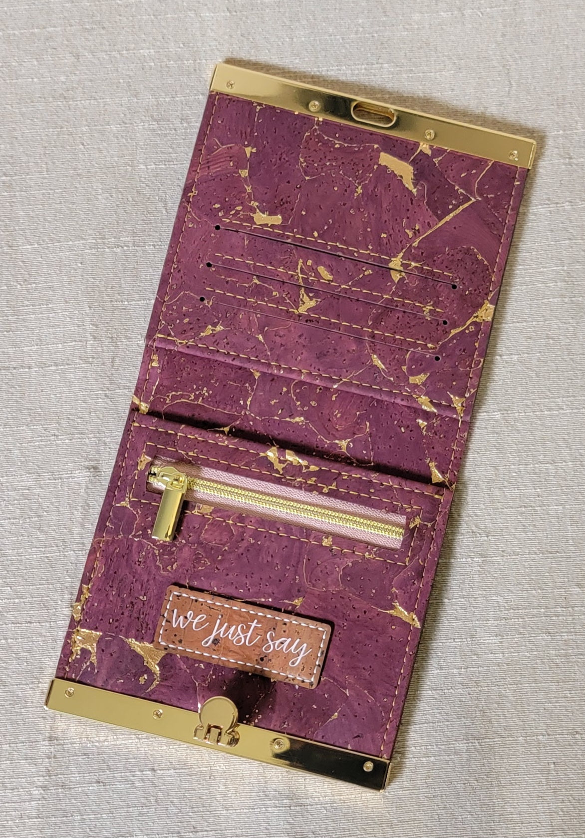 Cork Wallet - Wine/Gold
