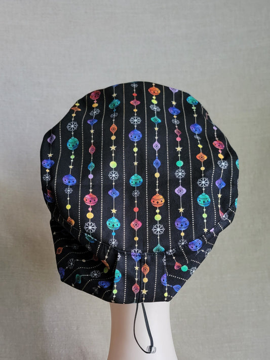 Scrub Cap - Ornaments/Black