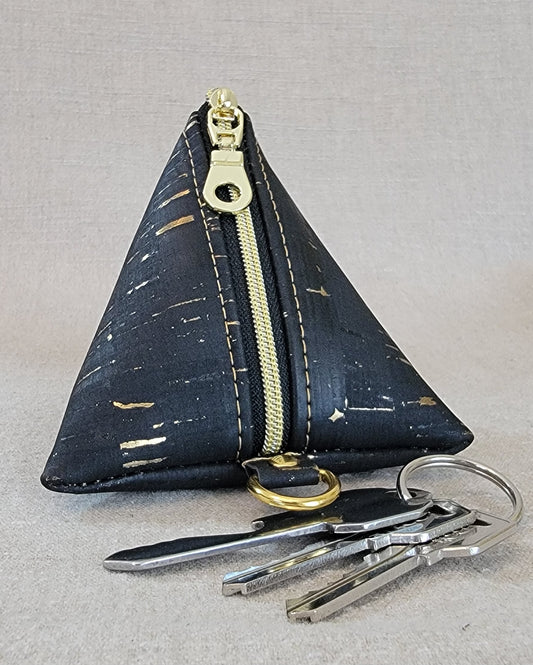 Pyramid Cork Key Keeper - Black/Gold