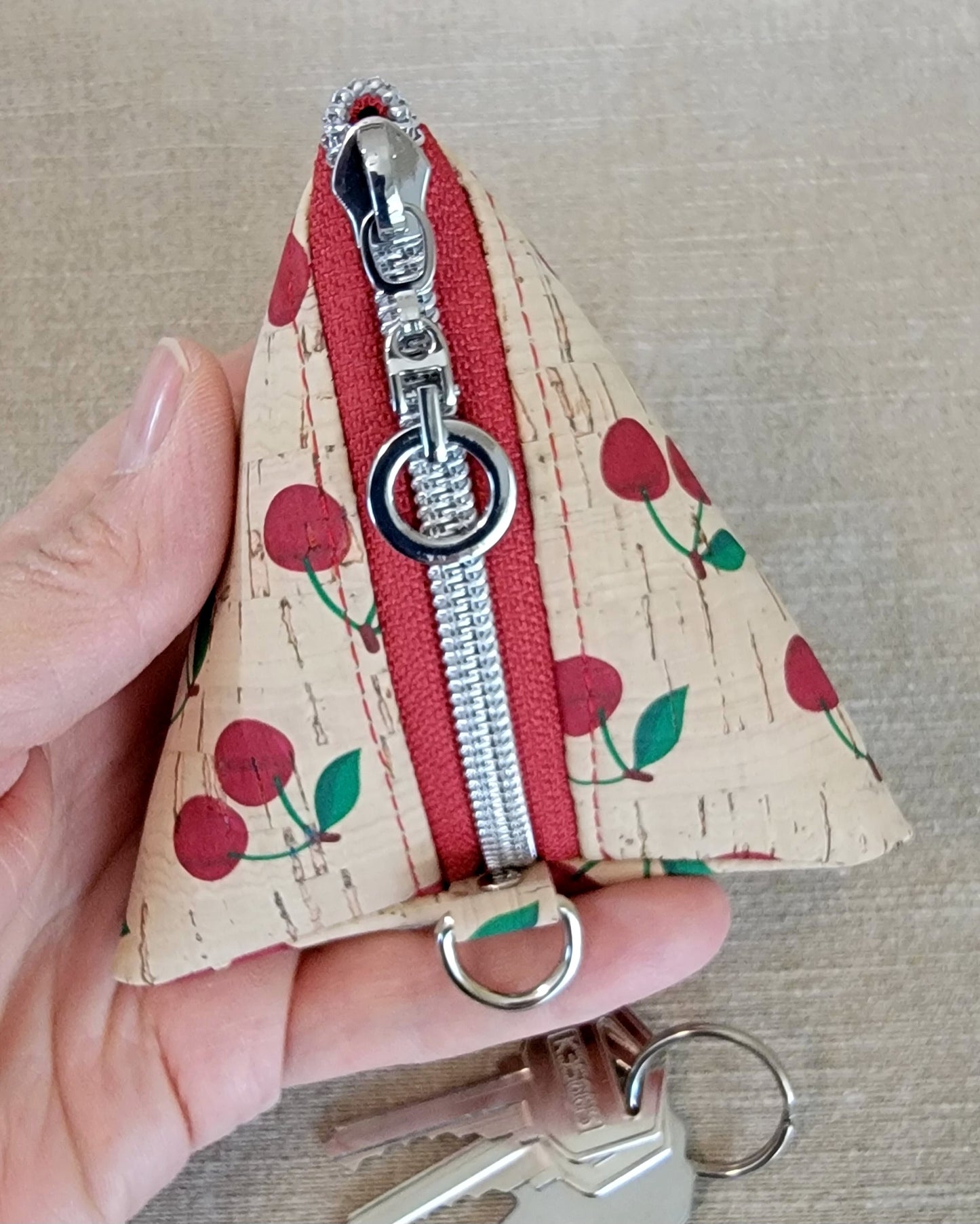 Pyramid Cork Key Keeper - Cherries