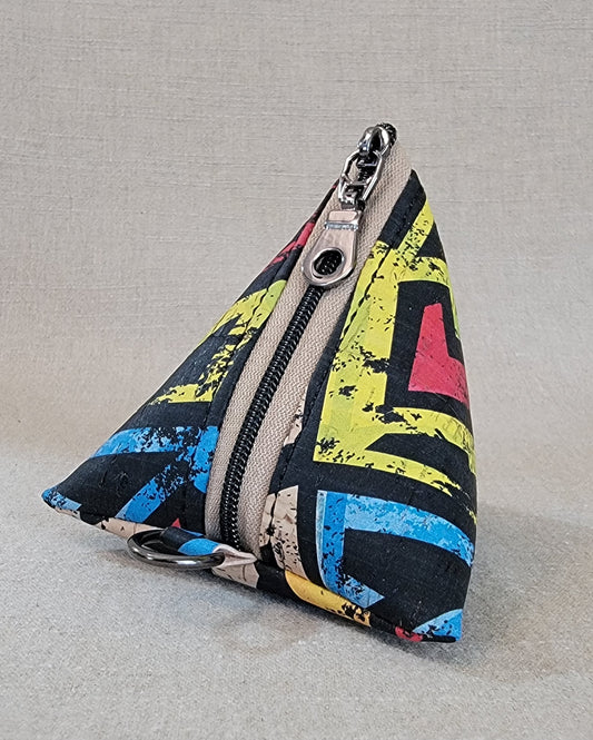 Pyramid Cork Key Keeper - Geometric Grunge