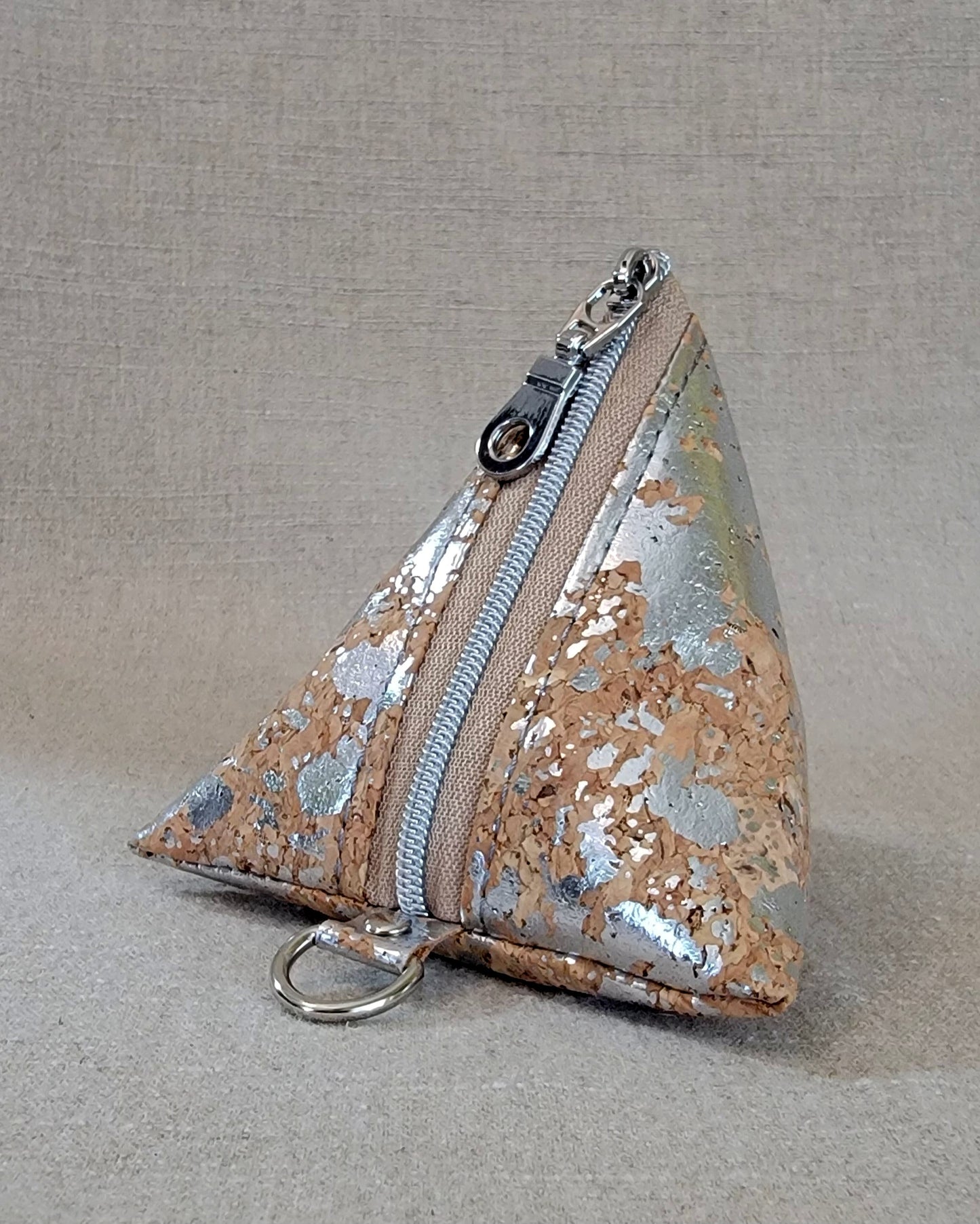 Pyramid Cork Key Keeper - Natural/Silver Splotch