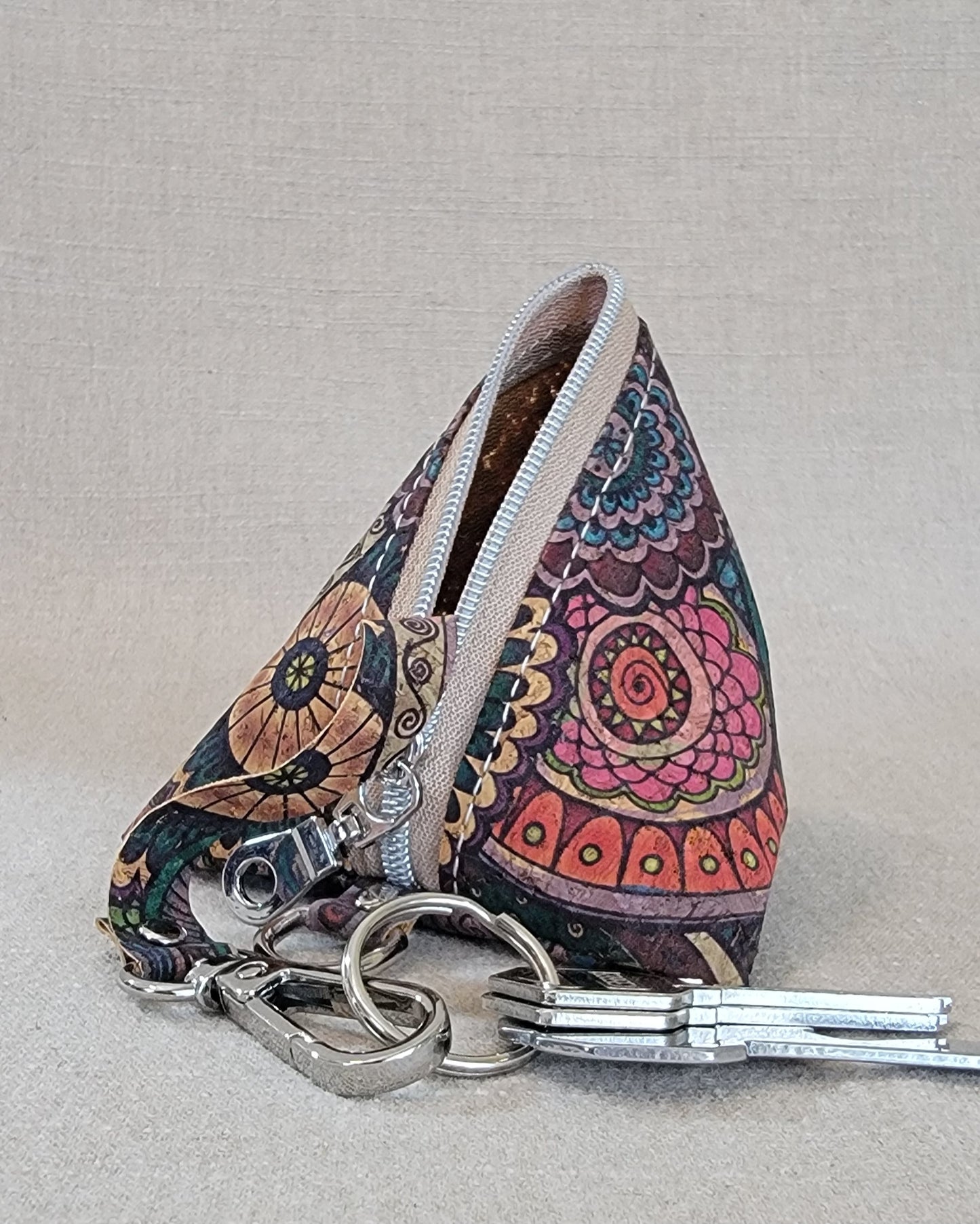 Pyramid Cork Key Keeper - Paisley