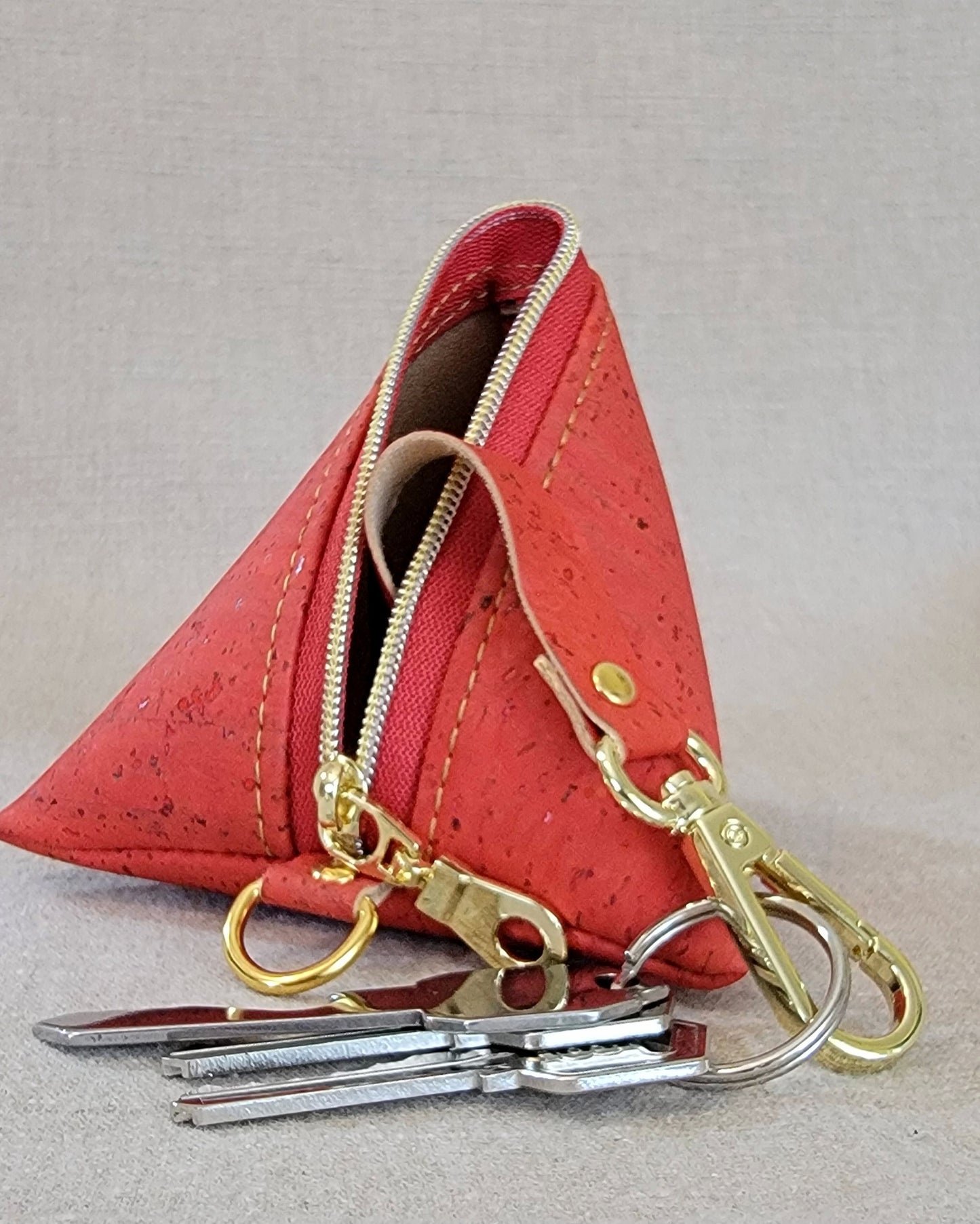 Pyramid Cork Key Keeper - Red