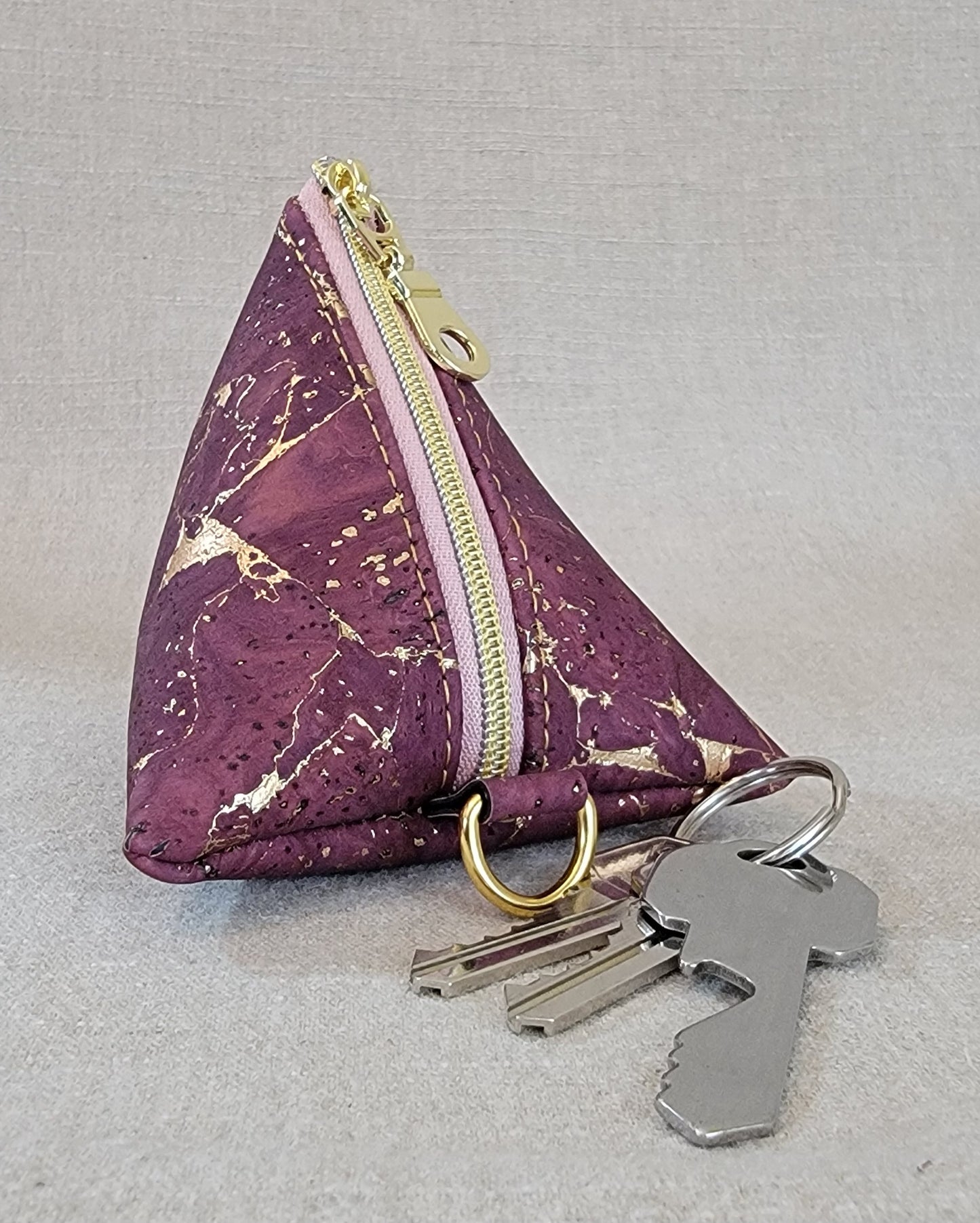 Pyramid Cork Key Keeper - Wine/Gold