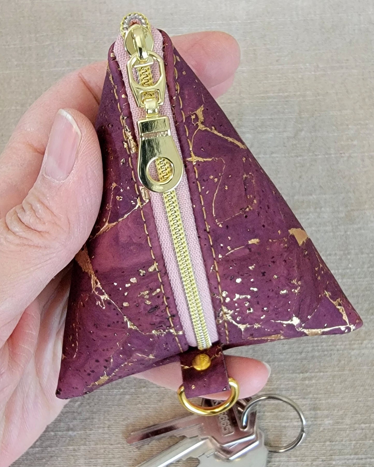 Pyramid Cork Key Keeper - Wine/Gold