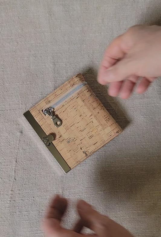 Cork Wallet - Natural/Silver