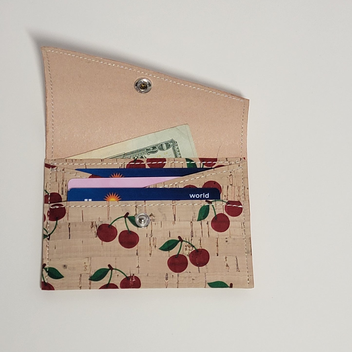 Slim Snap Card Wallet - Cherries