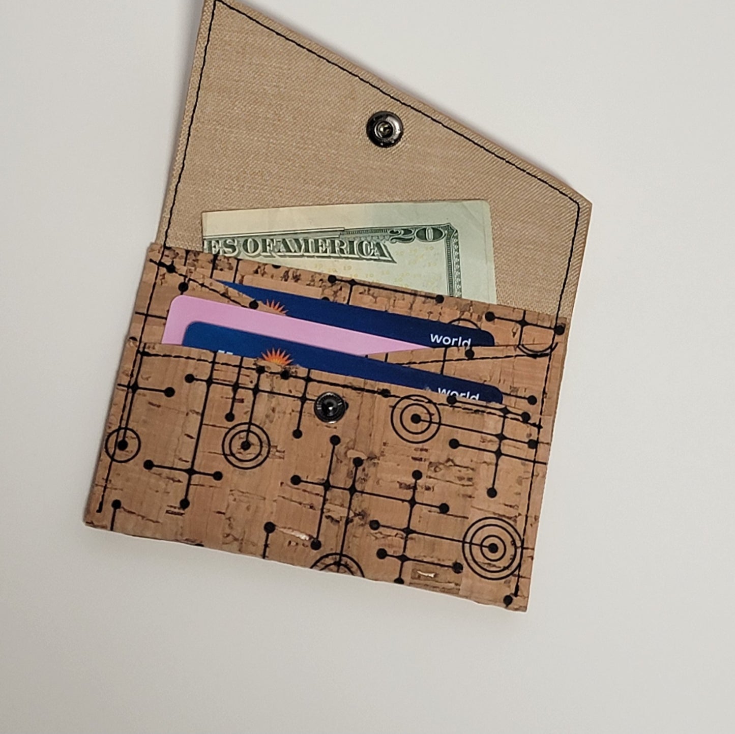 Slim Snap Card Wallet - Fifties Abstract