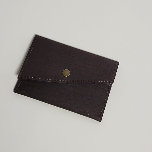 Slim Snap Card Wallet - Brown