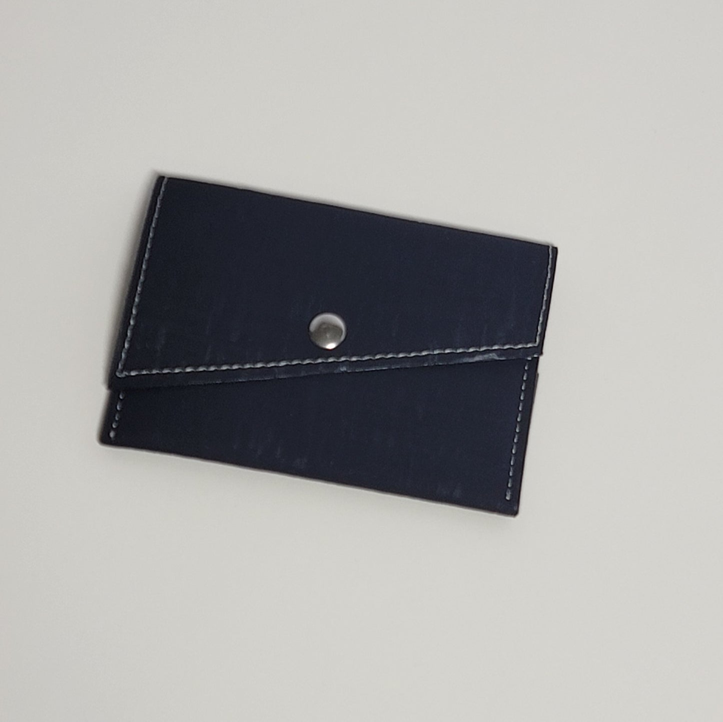 Slim Snap Card Wallet - Navy/Salmon