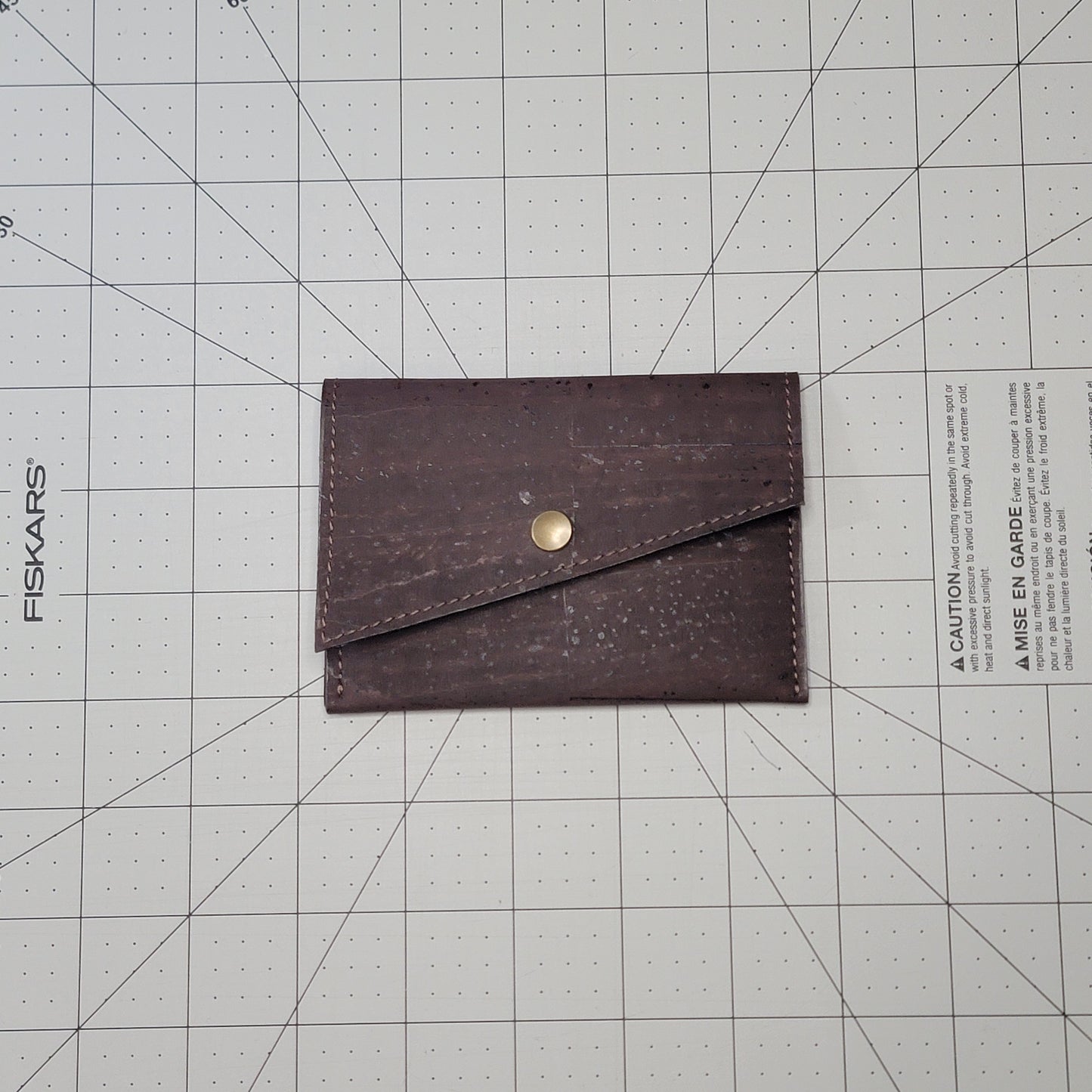 Slim Snap Card Wallet - Brown