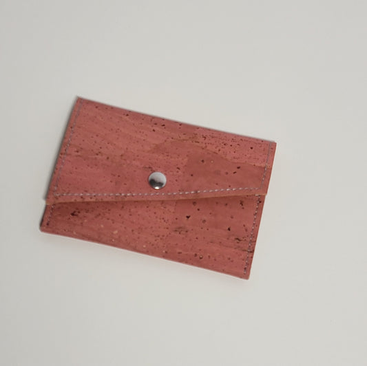 Slim Snap Card Wallet - Salmon/Royal Blue