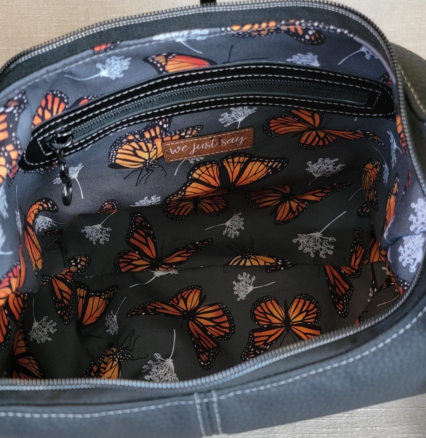 Hobo Bag - Black Pebble Faux Leather