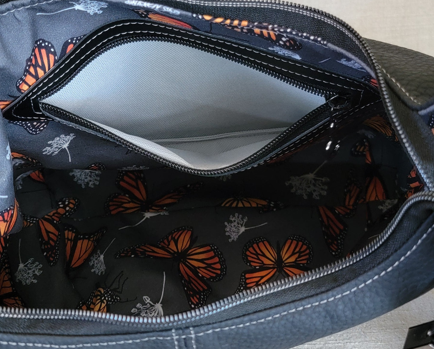 Hobo Bag - Black Pebble Faux Leather