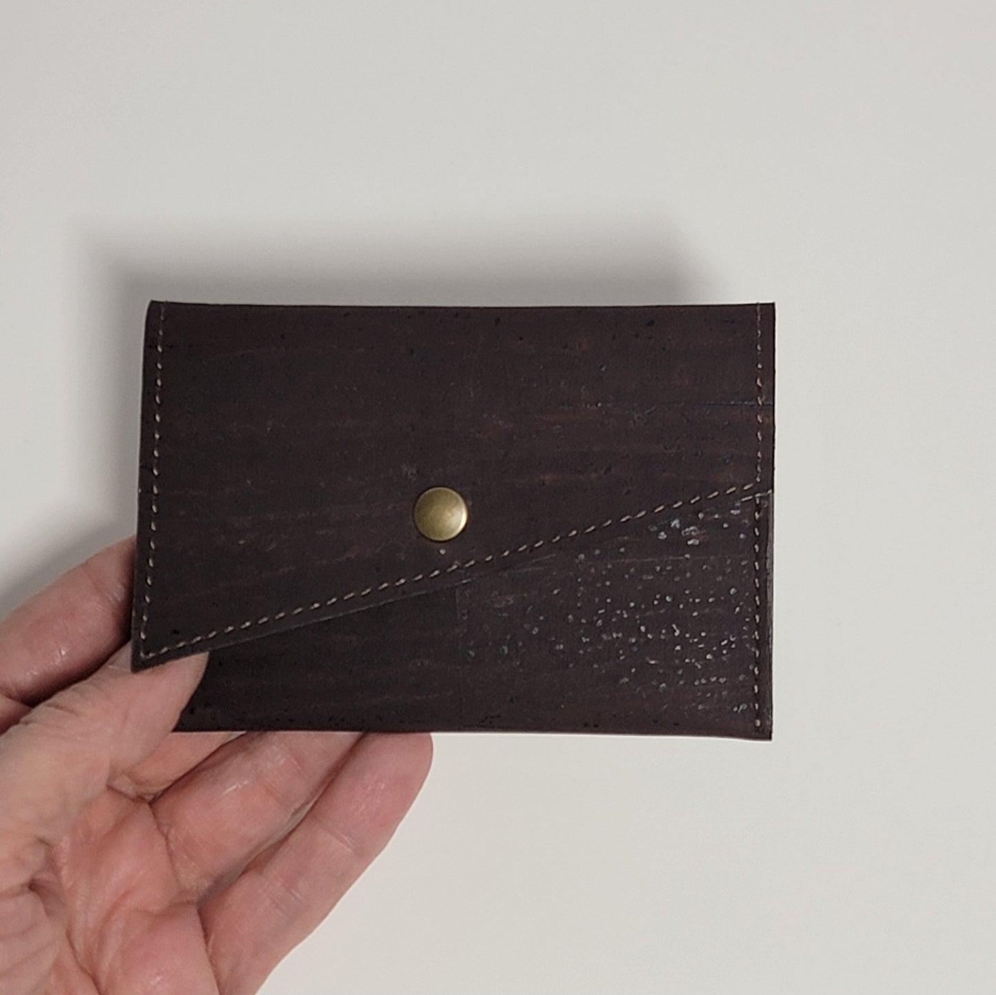 Slim Snap Card Wallet - Brown